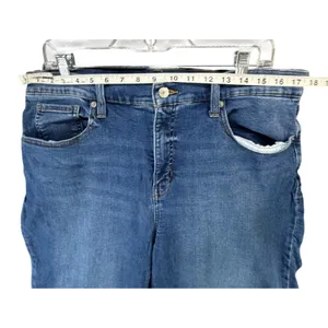 Banana Republic Cropped Wide Leg Jeans Women 32 Medium Wash Denim Modern Classic thumbnail 4