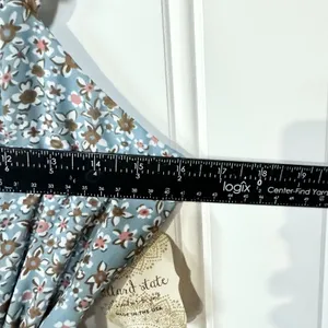 Altar'd State Floral Ruffle Mini Dress Womens Size L Blue Ditsy Smocked Boho L‎ thumbnail 4