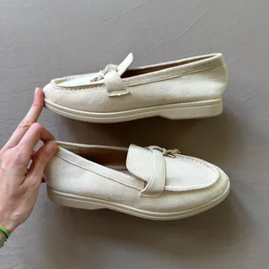 Faux Suede Metal Accent Moccasin Loafers thumbnail 5