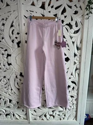 Deja for Aeropostale Pink Low-Rise Wide-Leg Sweatpants thumbnail 6