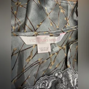 Victoria's Secret Gray Floral Lace Babydoll Slip Lingerie Teddy Dress Y2K‎ Fairy thumbnail 5