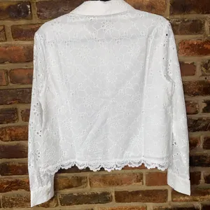 Lilly Pulitzer White Singrid Eyelet Long Sleeve Button Down Top Women's Size XS thumbnail 8