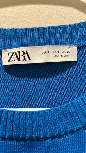 ZARA blue tank top sweater top thumbnail 2