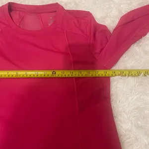 Layer8 hot pink quick dry long sleeve tee with mesh shirt top woman’s large thumbnail 5