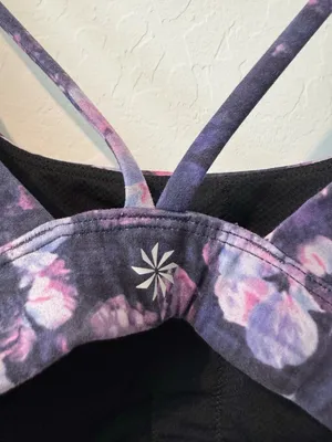 Athleta‎ Matching Set Size XS Floral Leggings Sports Bra Outfit Soft Bloomcore thumbnail 5