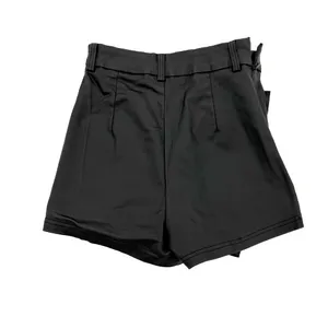 High Waist Denim Shorts High Rise Jeans Shorts Skort Pants Summer Faux Leather thumbnail 7