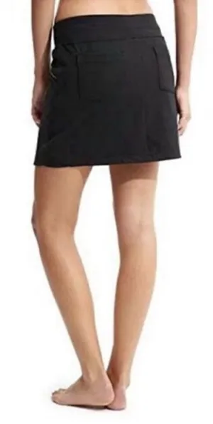 Athleta Black Metro Pull-On Active Skort Skirt Zipper Pockets thumbnail 1