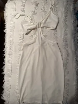 Amazon White Cut Out Mini Dress thumbnail 1