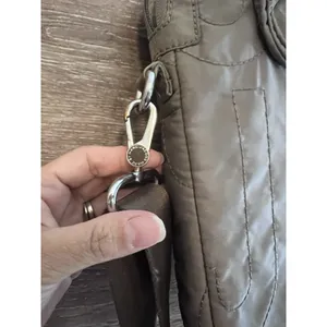 Marc Jacobs Gray Quilted Nylon Tote Bag Handbag Crossbody Gold Hardware thumbnail 3