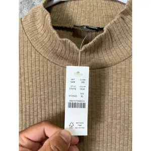 J.Crew Ribbed Turtleneck Whipstitch Trim Beige‎ Quiet Luxury Minimalist XL New thumbnail 5