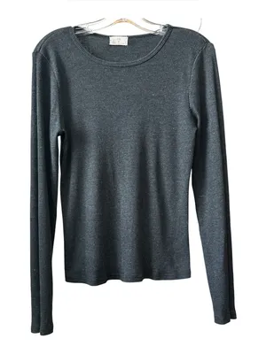 Anthropologie T.la long sleeve ribbed crew neck thumbnail 1