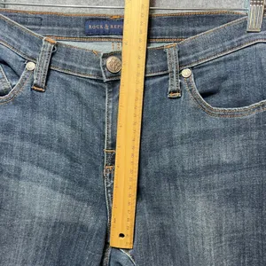 Rock & Republic Kasandra Bootcut Jeans‎ Embellished Pockets Dark Wash Size 12 thumbnail 5