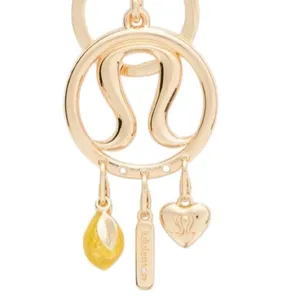 Lululemon Charm Logo Keyring Charm Heart Lemon Bag Charm thumbnail 2