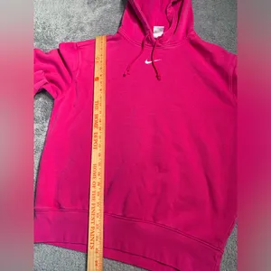 Nike center swoosh hot Pink Hoodie Sweatshirt XS thumbnail 6