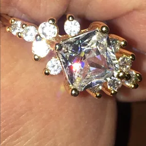 White Topaz ring in 14kt gold over sterling silver thumbnail 5