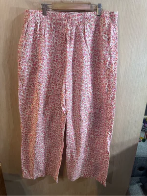 Women’s GAP Pink Floral Elastic-Waist Pajama Pants Size XL thumbnail 2