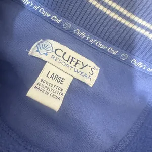 Womens Cuffys Of Cape Cod Full Zip Jacket‎ Periwinkle Blue Newport resortwear L thumbnail 5