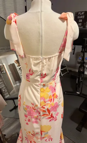 Main Strip Floral Dress thumbnail 5