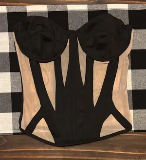 Edikted galaxy mesh Black and Tan Corset xs thumbnail 1
