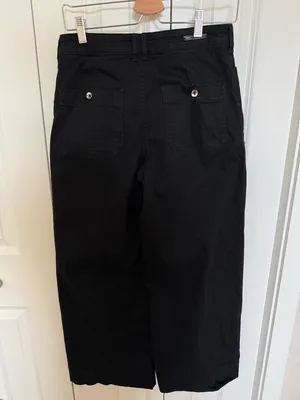 ANTHROPOLOGIE Pilcro Black High Rise Wide Leg Crop Jeans 27 thumbnail 5