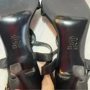 The Touch Of Nina Galinda 1 Black Luster Satin Women’s Heels Size 8.5 thumbnail 13