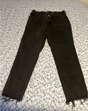 Old Navy OG High-Rise Straight Denim Black Jeans thumbnail 1