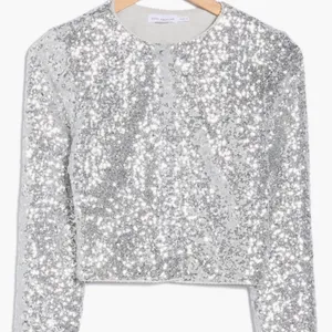 NWT GOOD AMERICAN - Sequin Crop Cardigan - $179 - Size XS thumbnail 4