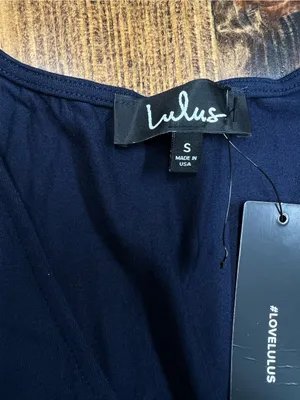 Lulus Easy for Me Navy Blue Short Sleeve Maxi Dress Size Small NWT thumbnail 7