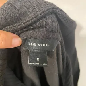Rae Mode Black Half Zip Ribbed Pullover Sweatshirt Women’s Size Small Oversized thumbnail 5