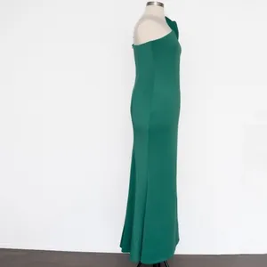 Betsy & Adam. Daisy long scuba one shoulder gown. thumbnail 8