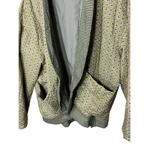 Urban outfitters Brooklyn printed jacket‎ open pockets sz M/L thumbnail 3