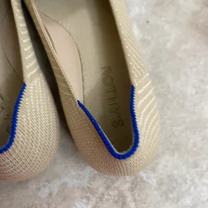 Rothys The Loafer Sandstone Stripe Beige Knit Pointed Toe Flats Shoes Womens 7 thumbnail 6