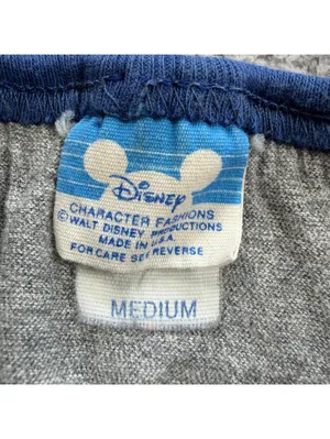 Vintage 90s Disney Mickey Mouse Tank Top M USA Made Ringer Single Stitch Gray thumbnail 4