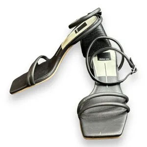 Dolce Vita Sandals Womens Size 7.5 Black‎ Square Toe Block Heel Evening Shoes thumbnail 5