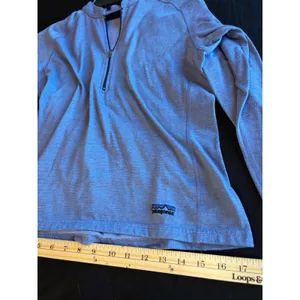 Patagonia R1 Regulator Quarter Zip Pullover Womens Small Purple Grid Fleece USA thumbnail 2