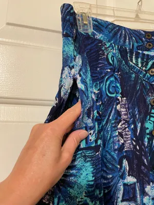 Vintage 1990’s The Limited Blue Patterned Button-Front Women's Skirt Size Medium thumbnail 6