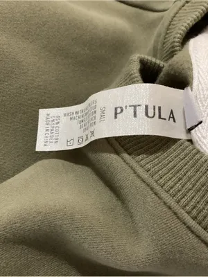 P'Tula The Crewneck Sweatshirt Size Small Green thumbnail 5