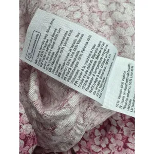& Other Stories Puff Sleeve Linen Blend Mini Dress Pink Ditsy Floral Women’s 2 thumbnail 6