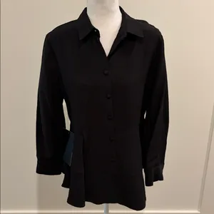 New With Tags Tuckernuck Pomander Place Black Aspen Blouse Sz M thumbnail 6