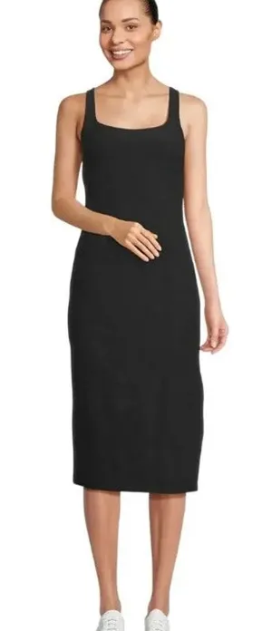 Beyond Yoga Black Spacedye Icon Midi Dress Size L thumbnail 1