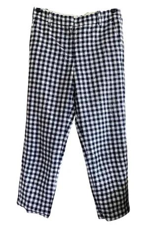 J. Crew Factory Gingham Linen Blend Holland Pant Size 6 thumbnail 1