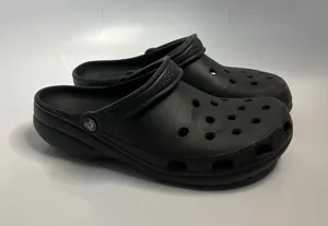 Crocs Classic Clogs Mens 8 Womens 10 Black Good Slip On Water Friendly Shoes thumbnail 1