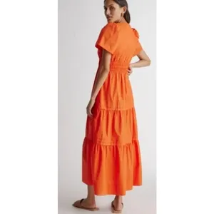 Quince Organic Cotton Poplin Tiered Maxi Dress Sz.M thumbnail 2