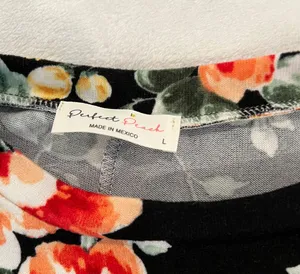 Floral black mid dresss Size L By thumbnail 2
