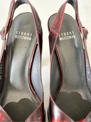 Stuart Weitzman Y2K Red Pumps Sandals Platform Extra High Heels Women’s Size 6 M thumbnail 5