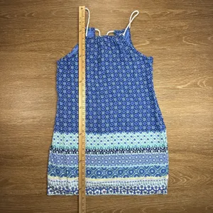 Hollister Blue Boho Shift Dress Women's M Sleeveless Tassel Mini Viscose Travel thumbnail 9