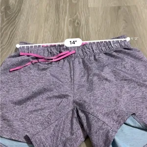 Nike Pro Dri Fit‎ Heather Purple Mid Rise Activewear Shorts Size S thumbnail 6
