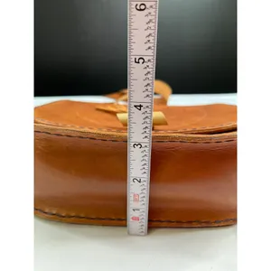 Vintage Brown Leather Crossbody Bag SKU 7538 thumbnail 7