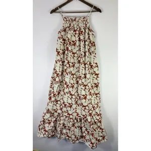 Universal Threads Smocked Maxi Dress Womens Small Brown Earthy Coastal Cowgirl‎ thumbnail 2