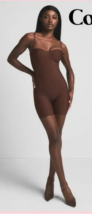 Skims CORE SCULPT UNDERWIRE MID THIGH BODYSUIT Cocoa Small COCOA (#B13) thumbnail 1